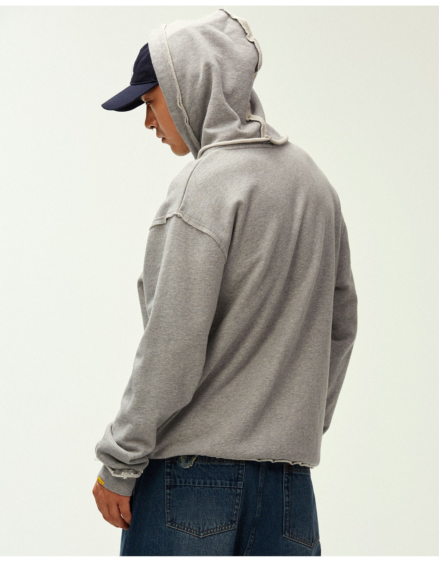 Vintage Graphic Frayed Edge Hoodie
