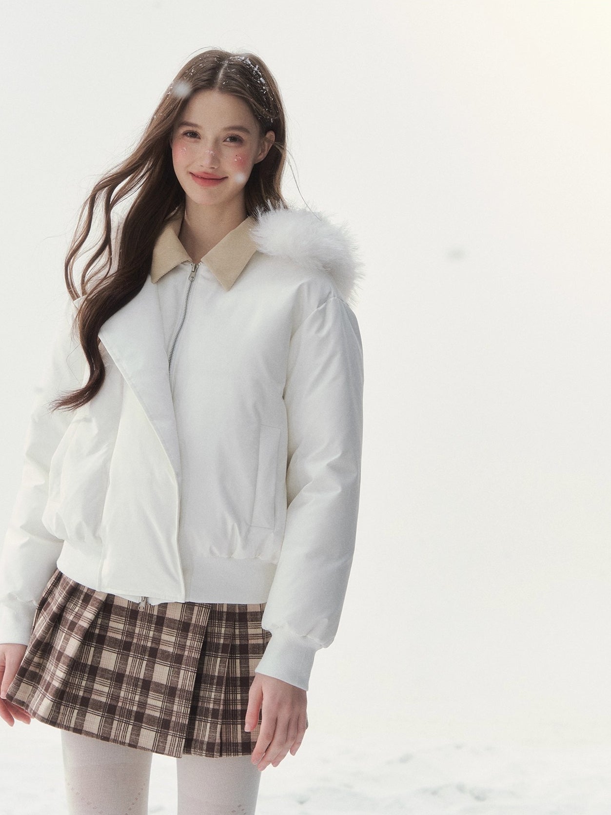 Faux-Fur Collar Down Jacket