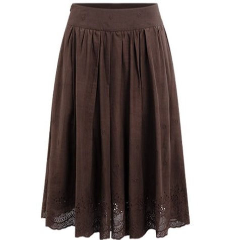SUNSET PARK Peter Pan Collar Shirt &amp; Midi Skirt Set – view 13