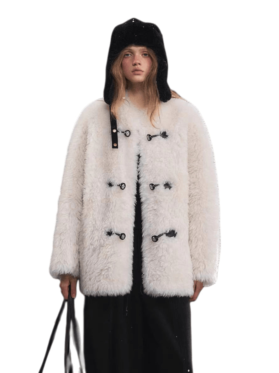 Plush Button-Up Fleece Jacket