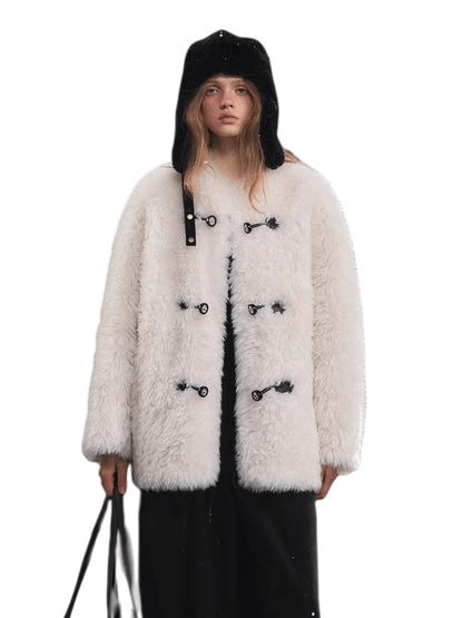 Plush Button-Up Fleece Jacket