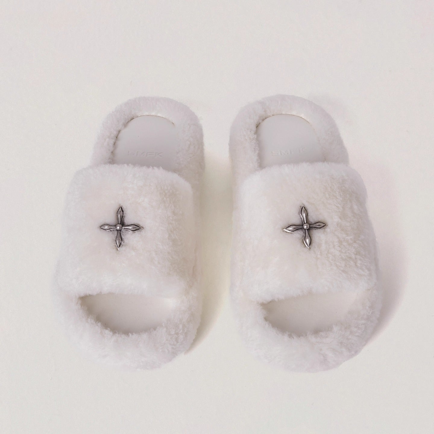 SMFK Fuzzy Platform Black Edition Slide Sandals