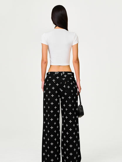 Black Garden Classic Wide-Leg Jeans