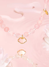 Peach Blossom Pink Crystal Bracelet - CHINASQUAD