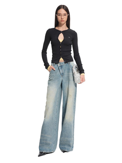 &quot;Savanna Series&quot; Washed Hand-rubbed Denim Jeans - CHINASQUAD