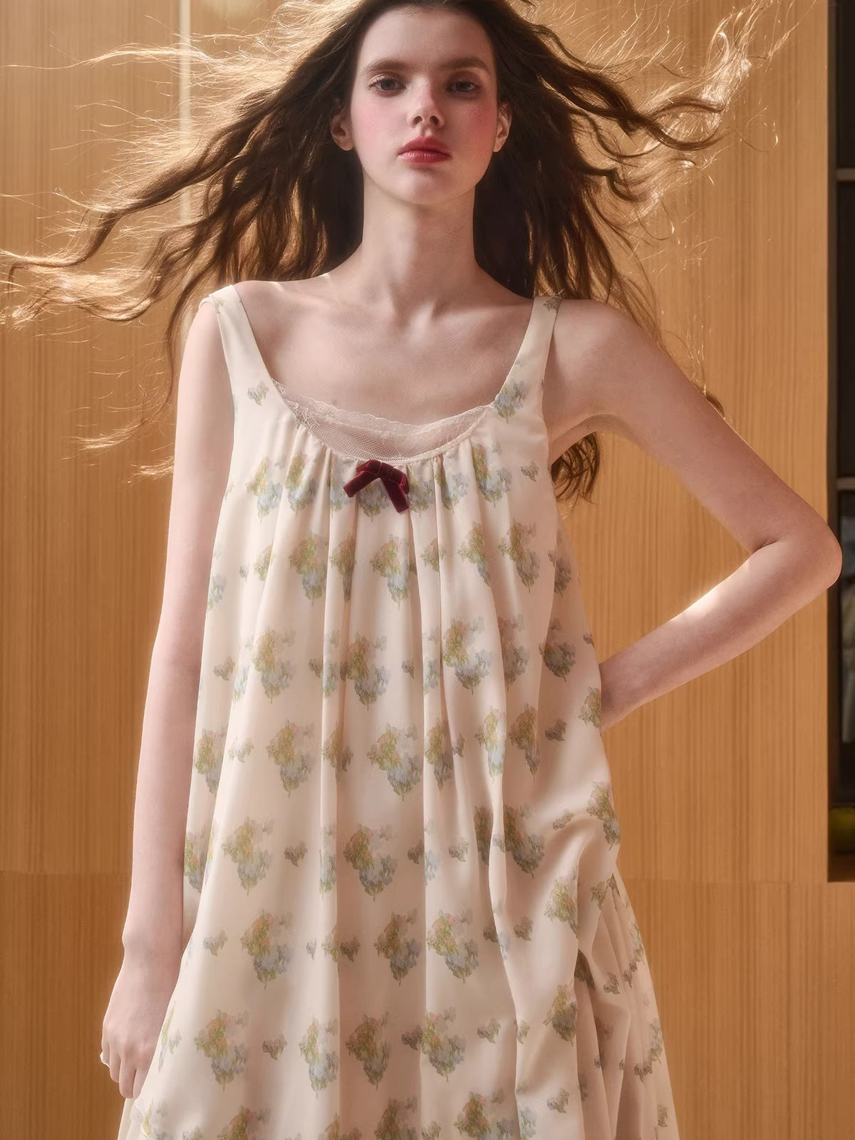 Chiffon Asymmetric Slip Dress