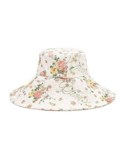Floral-Printed Sun Hat