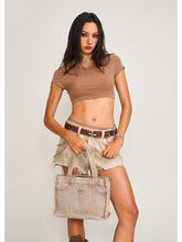 Compass Badge Patina Leather Flip Bag Medium Caramel Patina - CHINASQUAD