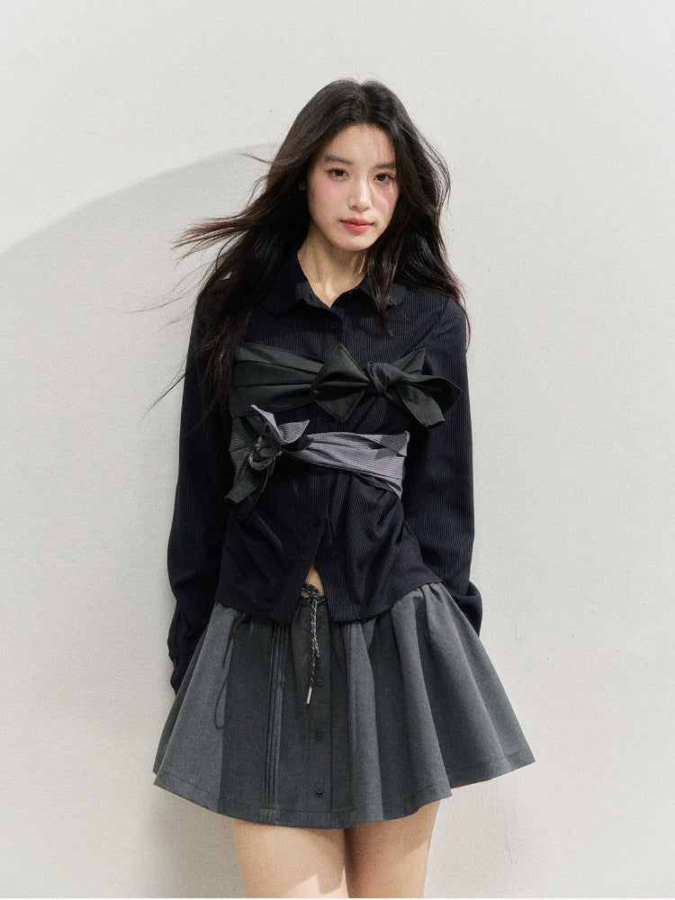 Romantic College Two-piece Mini Skirt - CHINASQUAD