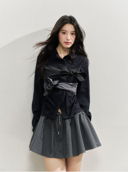 Romantic College Two-piece Mini Skirt - CHINASQUAD