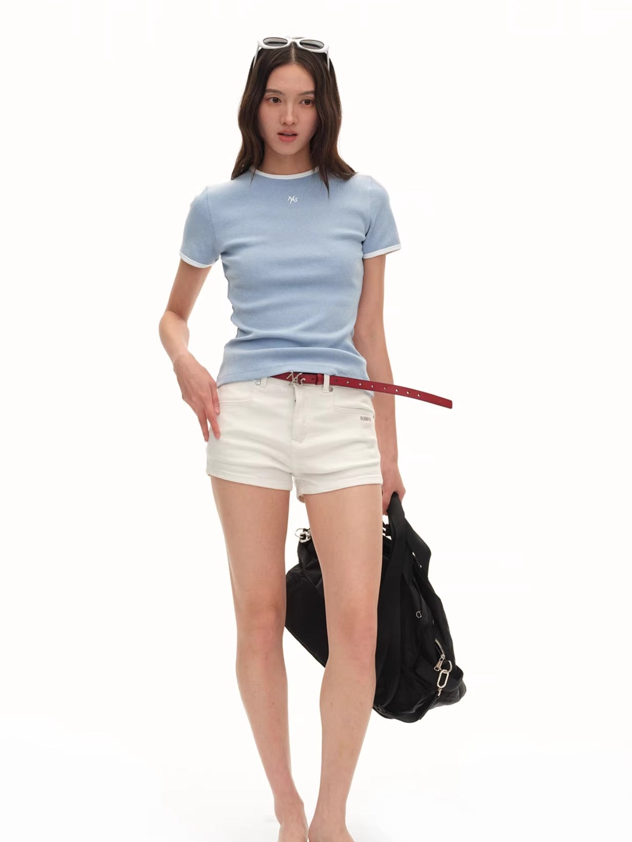 Contrast Trim Heavyweight Fitted T-Shirt