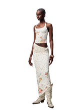 Floral All-Over Printed Big Round Neck Knotted Tank Top - CHINASQUAD