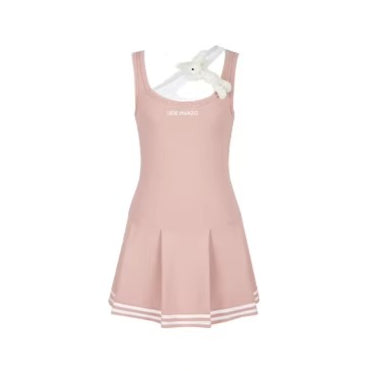 Cutout Pleated Cami Dress