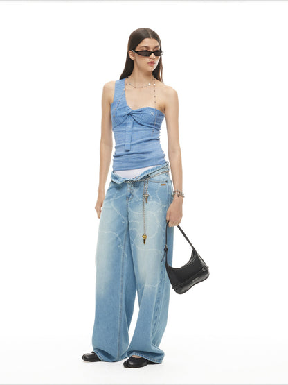 Twisted Draped Bandeau Bustier