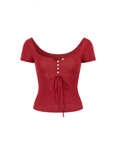 Bowknot Lyocell Knit T-shirt - CHINASQUAD