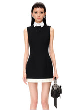Ruffled Wool-Blend Sleeveless A-Line Dress - CHINASQUAD