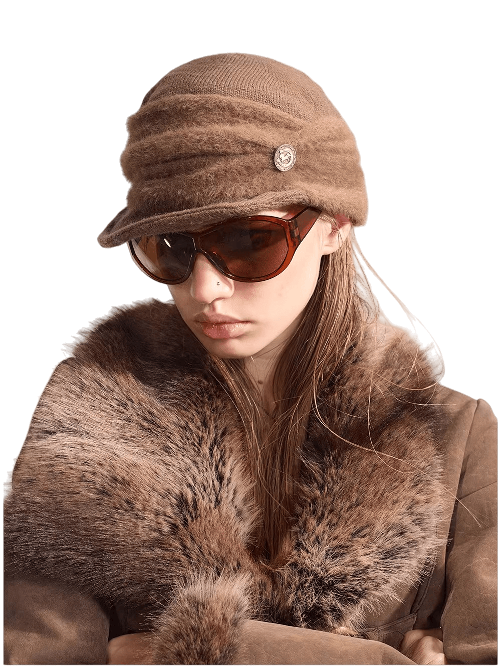 Wool-Blend Ruched Knit Cap