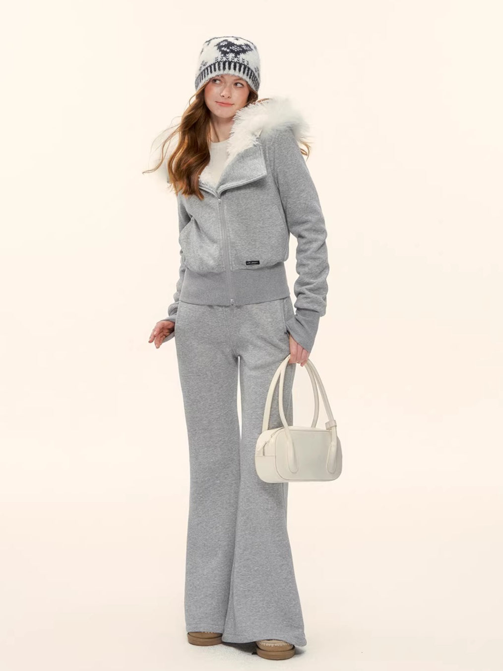 High-Waist Flared Lounge Pants