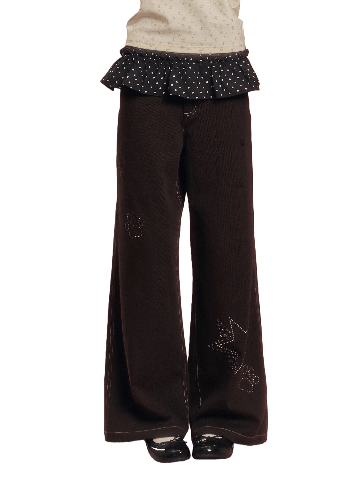 Vintage Washed Straight-Leg Denim Jeans