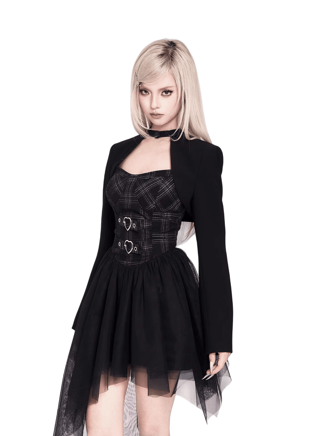 Corset Dress &amp; Cross Bolero Jacket Set