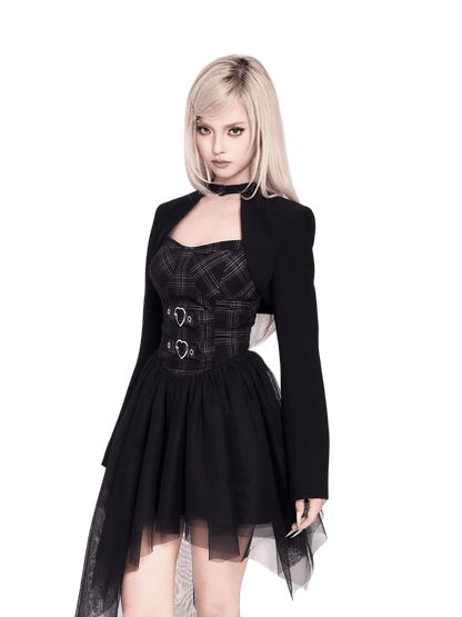 Corset Dress &amp; Cross Bolero Jacket Set