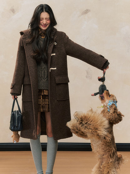 Brown Long Woolen Coat