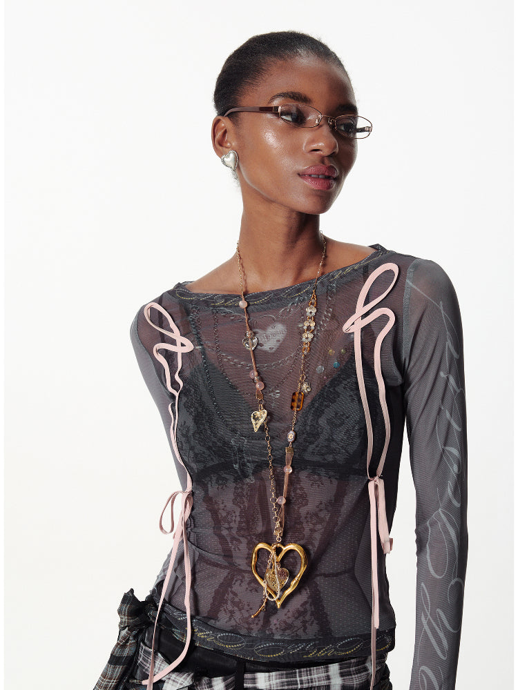 Lace Mesh Layered T-shirt