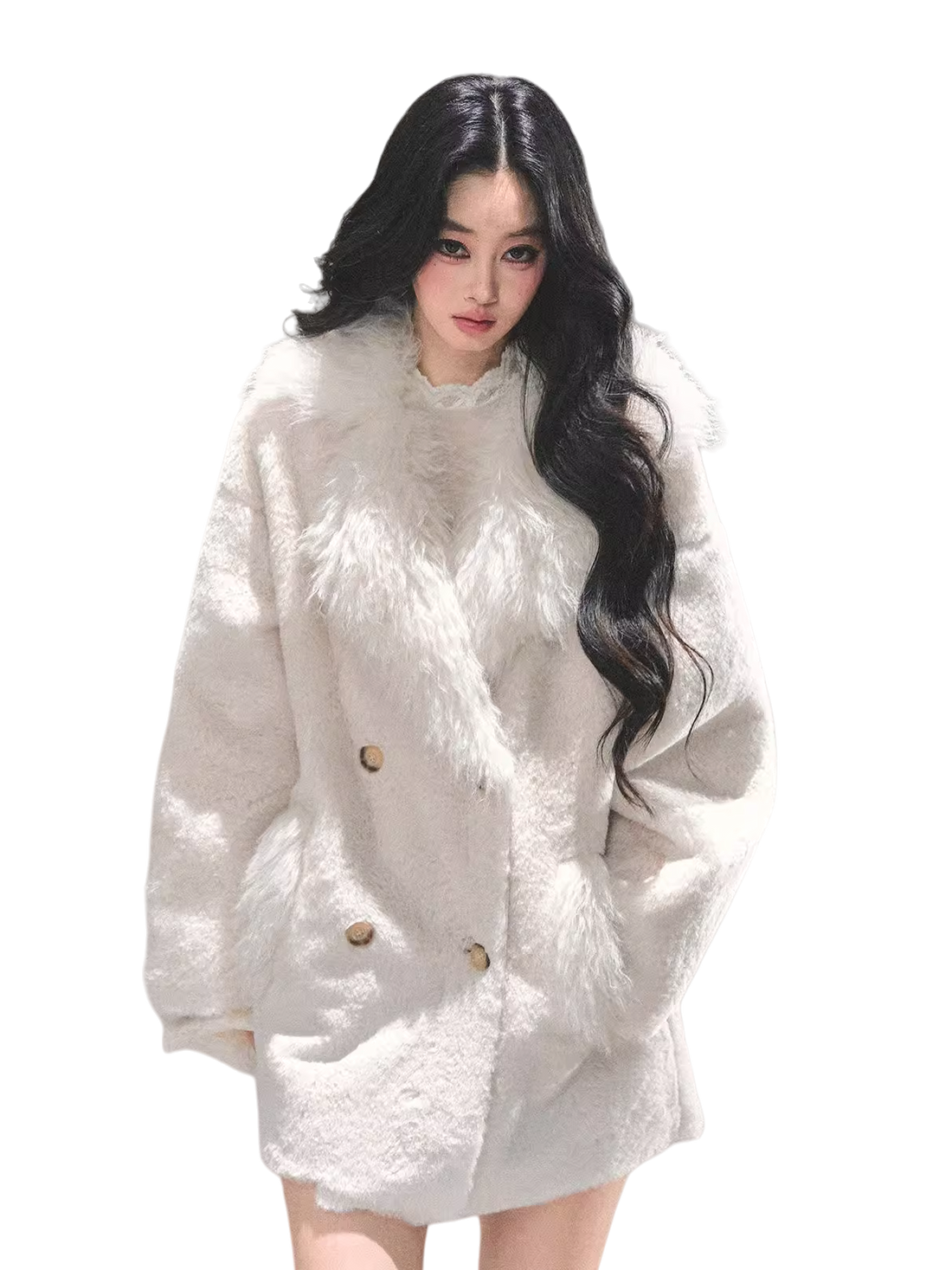 Shearling-Style Faux Fur Winter Coat