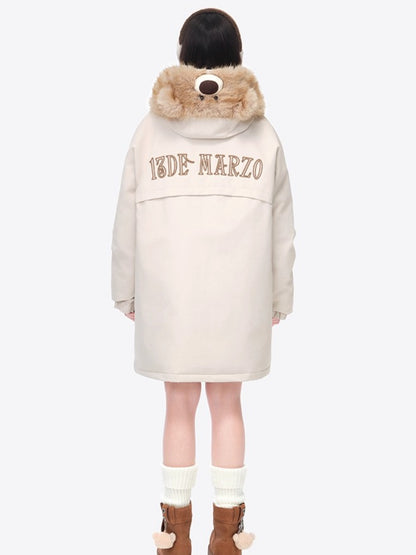 Faux Fur Collar Parka Down Coat