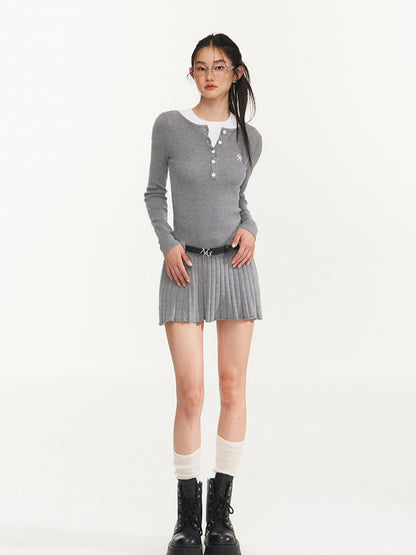 NAWS Cable Knit Backless Pleated Mini Dress NAWS Cable Knit Backless Pleated Mini Dress