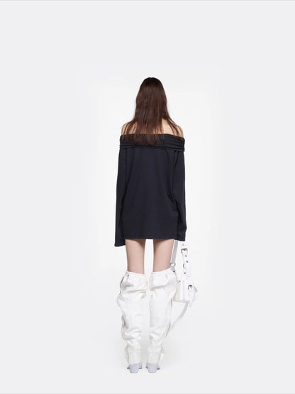 Off-Shoulder Cotton T-Shirt