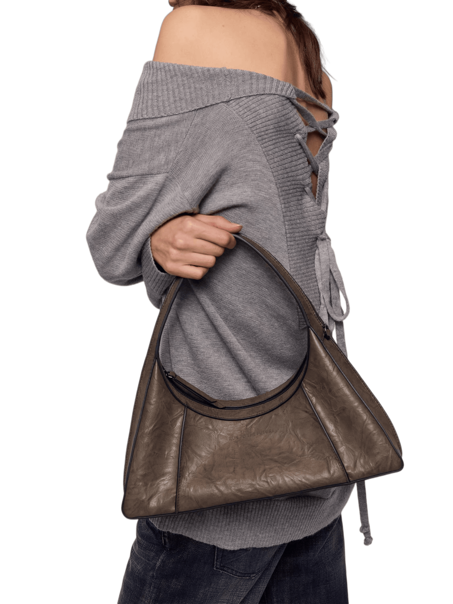 Waxed Eco-Leather Shoulder &amp; Handbag