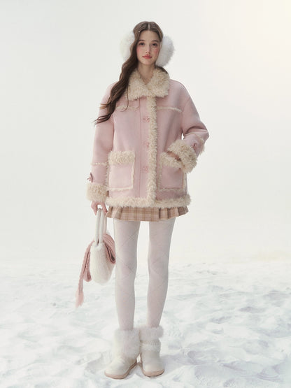 Reversible Faux Shearling Winter Jacket