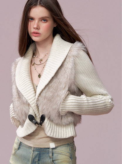 Heavyweight Knit Cropped Jacket