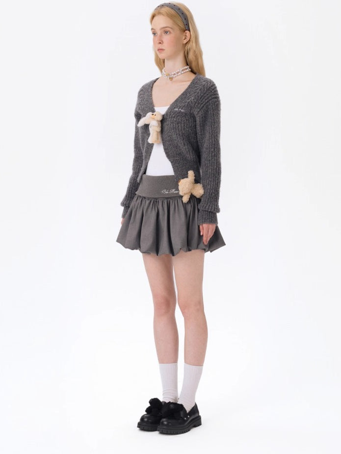 Hug Doll Fitted Knit Cardigan