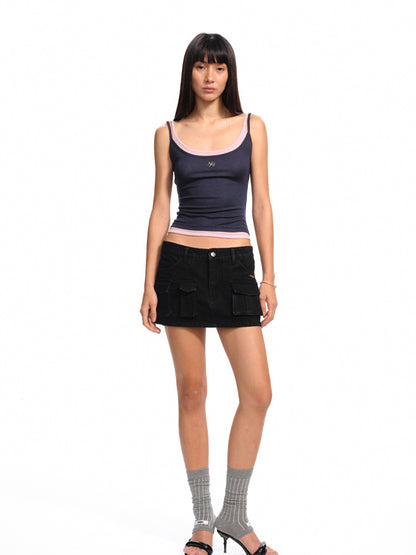 Fake Two-Piece Color-Block Splicing Vest - CHINASQUAD