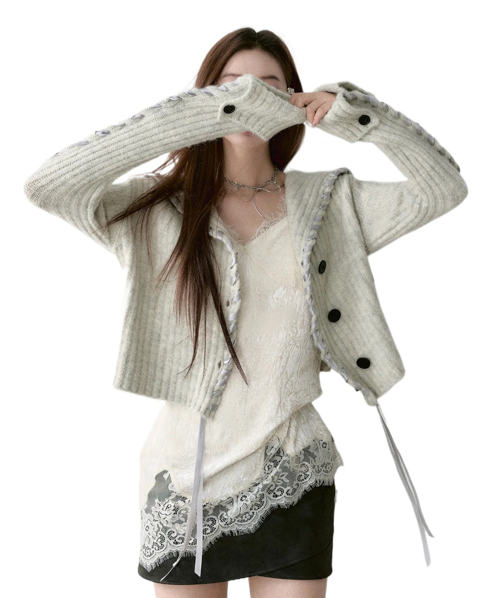 Alpaca Blend Knit Cardigan - CHINASQUAD