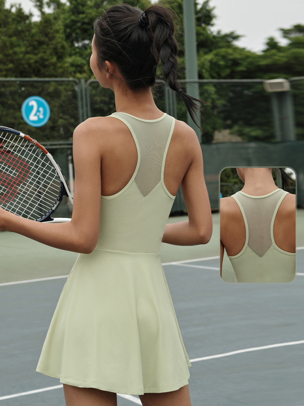 Tennis Mesh Panel Dress