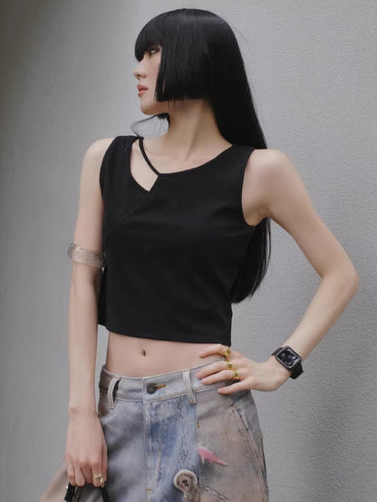 3D Ocean Print Oversized Denim Pants