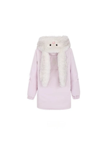 Faux Fur Collar Parka Down Coat