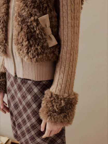 Vintage Patchwork Warm Knit Jacket