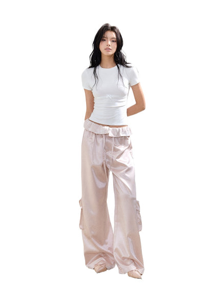 Lace Large Pocket Utility Pants - CHINASQUAD