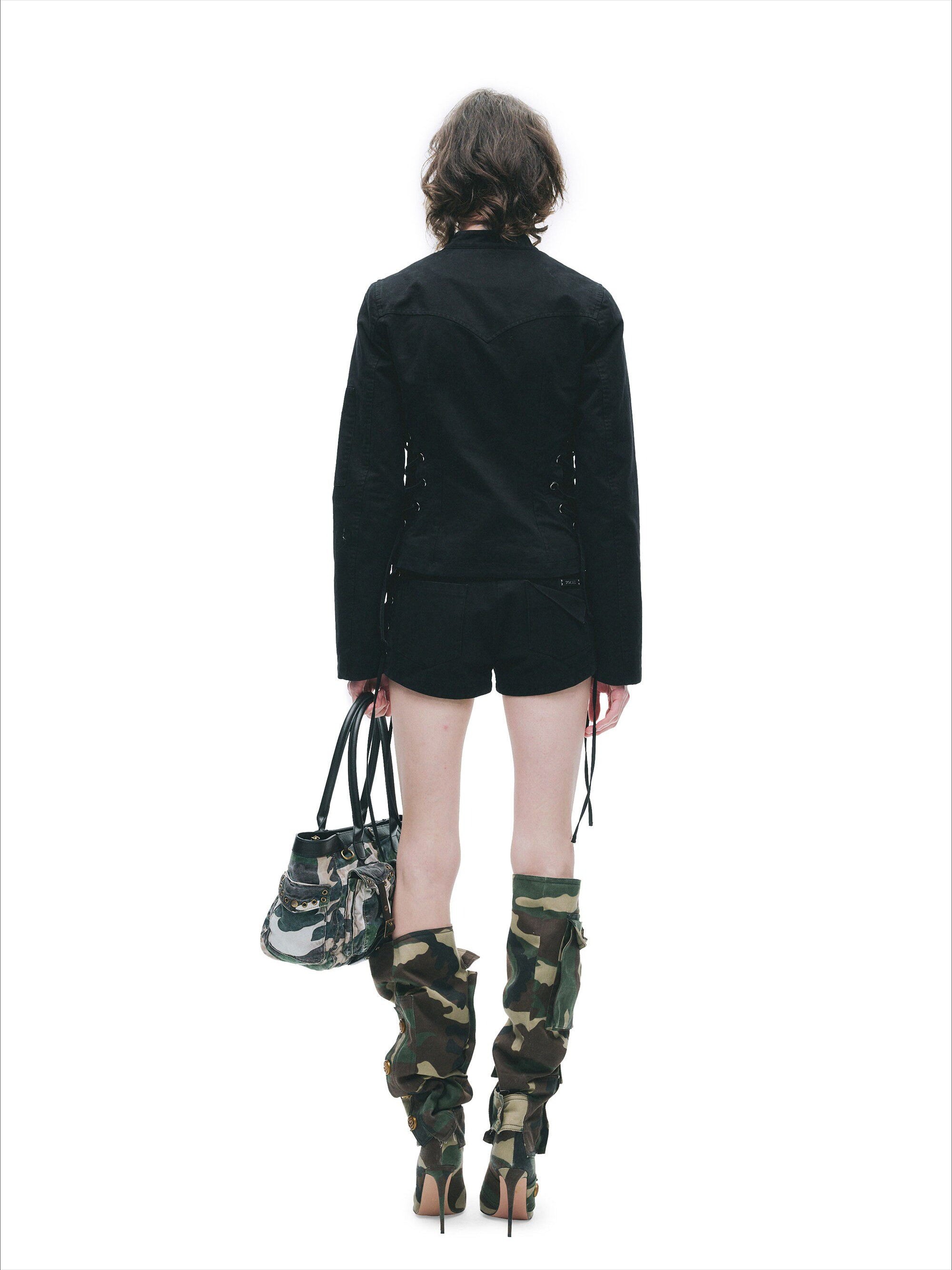 Vintage Washed Punk Grunge Drawstring Hot Shorts