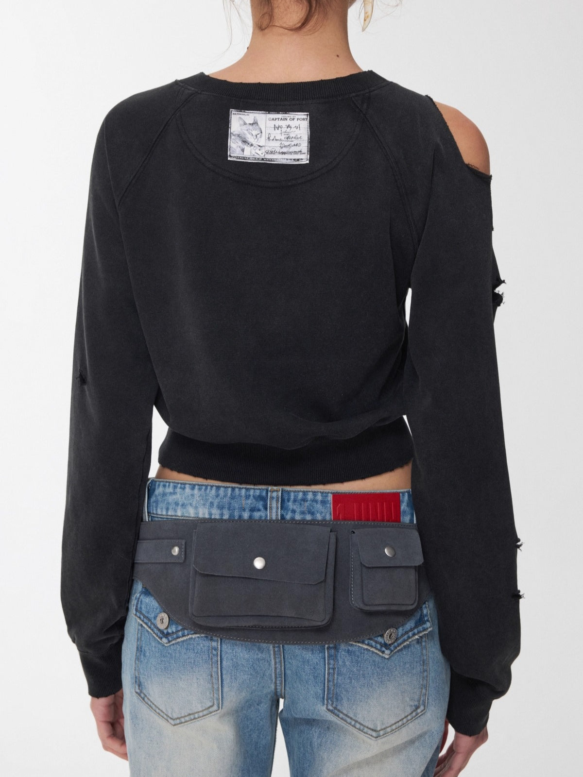 Vintage Suede Multi-Pocket Utility Waist Bag