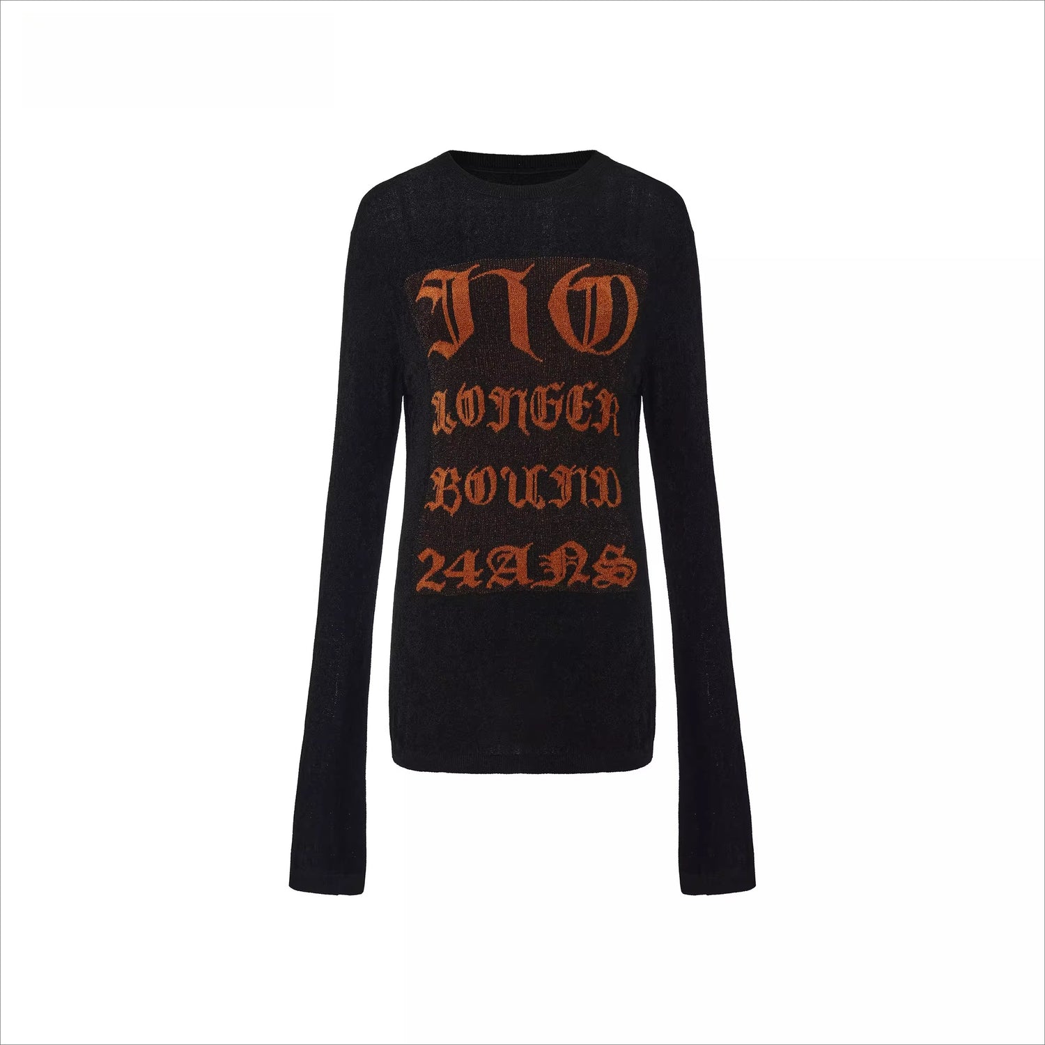 Graphic Knit Long-Sleeve Crewneck