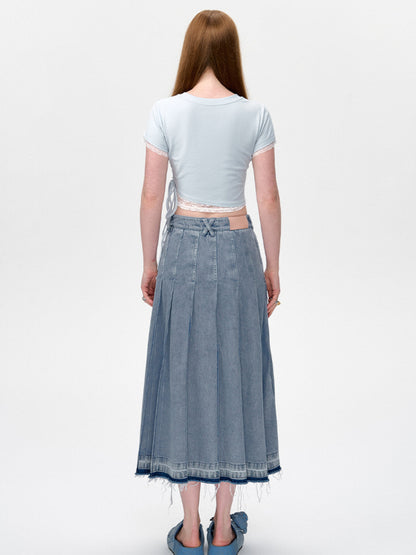 Pleated Vintage Long Skirt