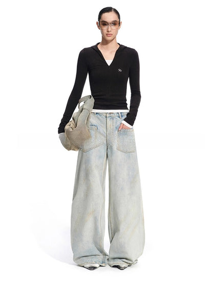 Tencel Wool Layered Long-Sleeve Tee