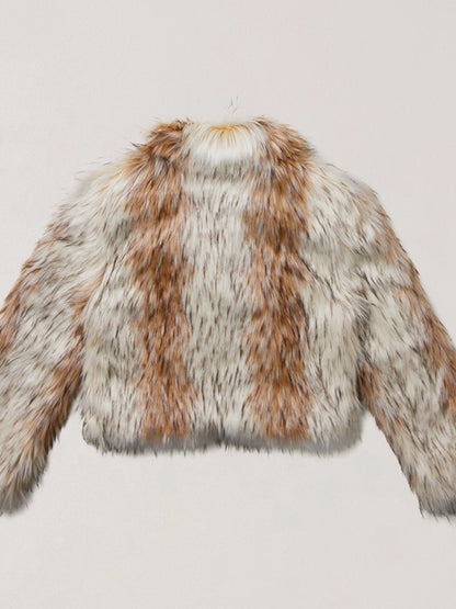 Cross Relic Wilderness Hunter Cropped Faux Fur Jacket