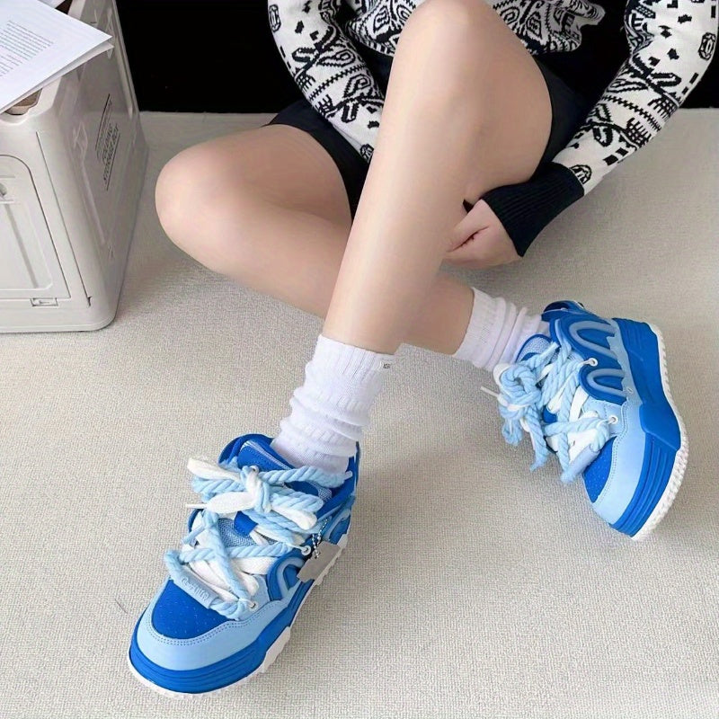 Dreamy Blue Chunky Casual Sneakers