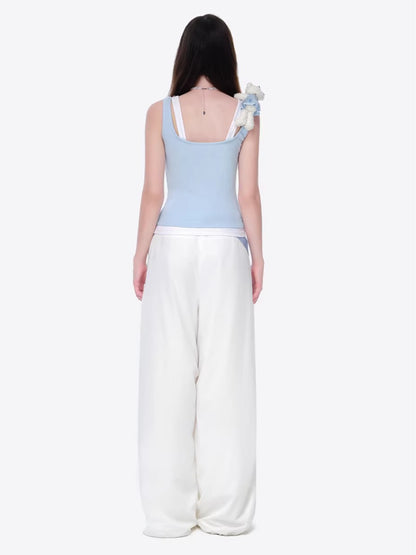 Gemstone-Collar Fitted Cropped Camisole